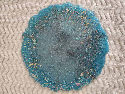 Small Blue Sparkle Serving Tray